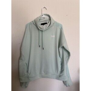 Under Armour Sweater Womens Extra Large Light Green Featherweight Funnel Neck